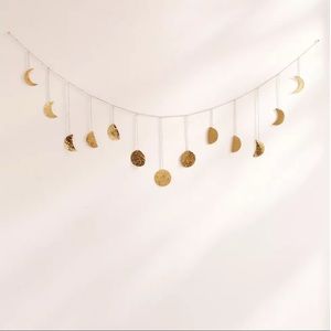 Urban Outfitters Gold Moon Phase Wall Hanging